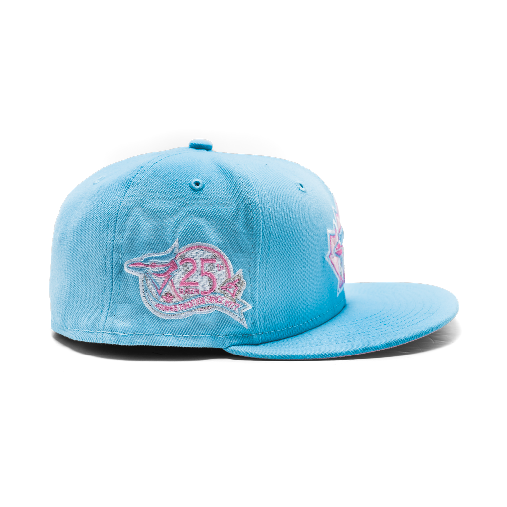 cotton candy blue jays hat